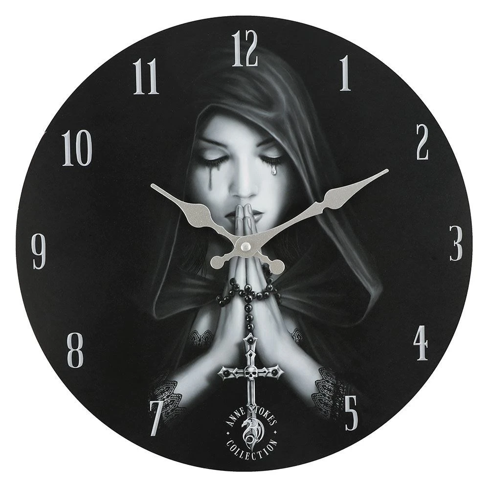Wandklok - Gothic Prayer - Anne Stokes 3 Wandklok - Gothic Prayer - Anne Stokes