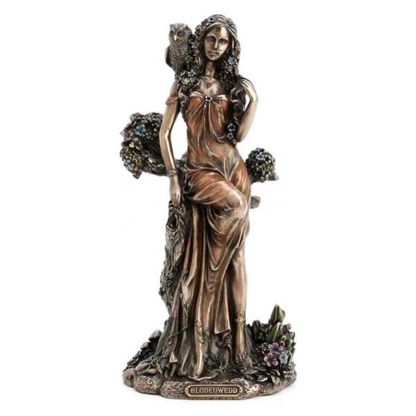 Beeld - Blodeuwedd Celtic Goddess Of Spring And Flowers - 20,3cm 3 Beeld - Blodeuwedd Celtic Goddess Of Spring And Flowers - 20,3cm