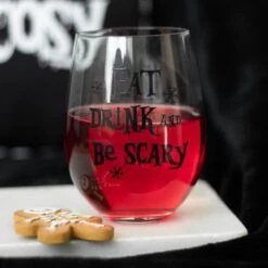 Eat, Drink &amp; Be Scary - Stemless Glass -Droomcadeauwinkel CY 535233