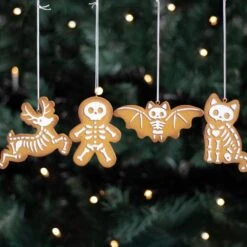 Creepy Skeleton Cookie Ornaments - Set Van 4 6 Creepy Skeleton Cookie Ornaments - Set Van 4 -Droomcadeauwinkel CY 538232