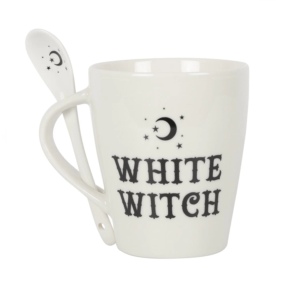 White Witch - Mok Met Lepel 3 White Witch - Mok Met Lepel