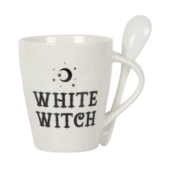 White Witch - Mok Met Lepel 10 White Witch - Mok Met Lepel -Droomcadeauwinkel FI 458311