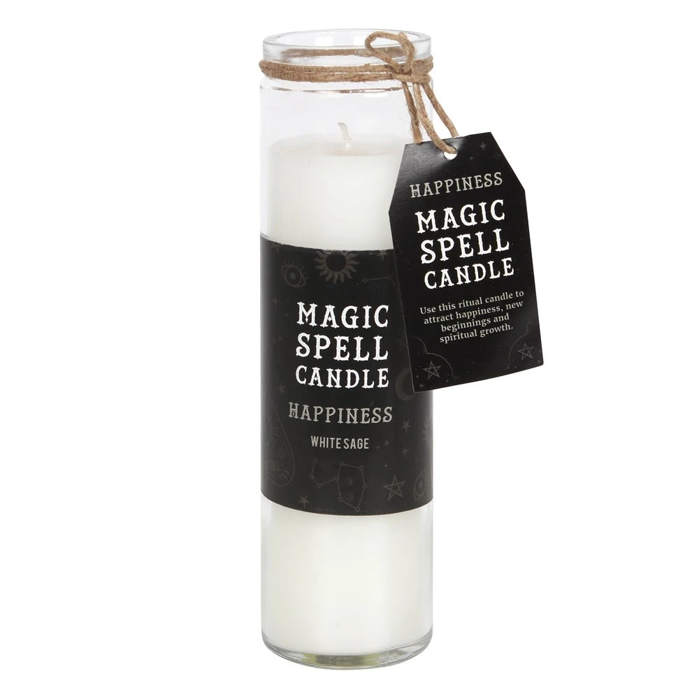 Spell Candle - White Sage - Happiness 3 Spell Candle - White Sage - Happiness