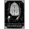Mini Poster - Deadly Tarot Five Of Pentacles 2 Mini Poster - Deadly Tarot Five Of Pentacles -Droomcadeauwinkel Fantasy Giftshop Mini poster Deadly Tarot Five Of Pentacles