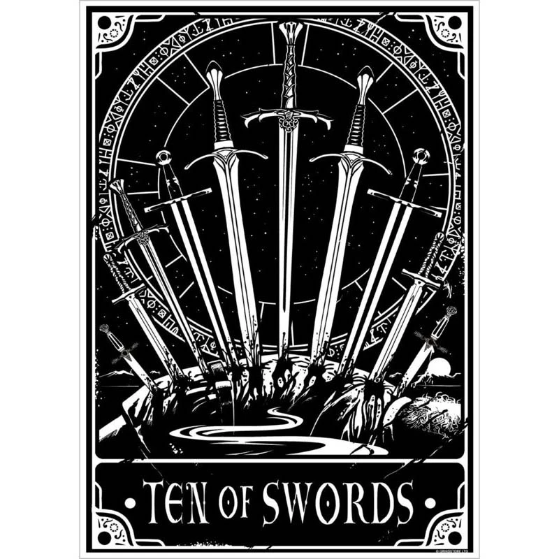 Mini Poster - Deadly Tarot - Ten Of Swords