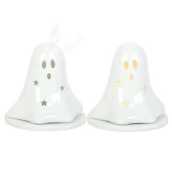 Ceramic Ghost Tealight And Incense Cone Holder -Droomcadeauwinkel HB 64123