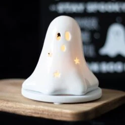Ceramic Ghost Tealight And Incense Cone Holder -Droomcadeauwinkel HB 641237