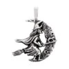 Hanger - Flying Witch In Moon - 925 Silver -Droomcadeauwinkel Hanger Flying Witch in Moon 925 silver