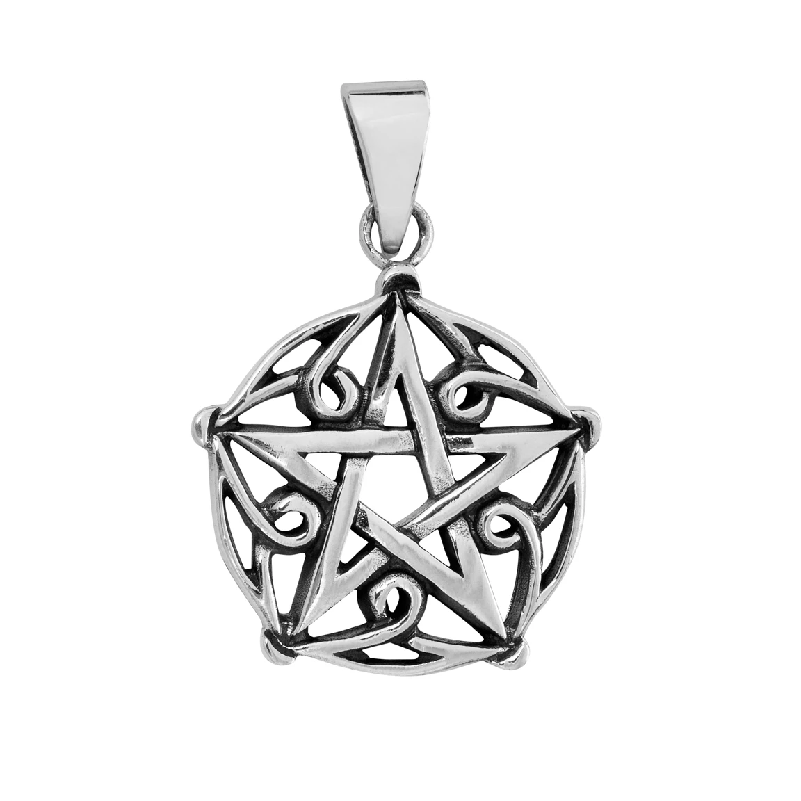 Hanger - Patterned Pentagram - 925 Silver 3 Hanger - Patterned Pentagram - 925 Silver