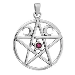 Hanger - Triple Moon Pentagram - 925 Silver