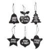 Creepy Christmas Hanging Signs - Set Van 6 1 Creepy Christmas Hanging Signs - Set Van 6 -Droomcadeauwinkel SET 545232