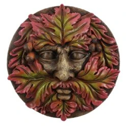 Wandornament - Green Man Round Face
