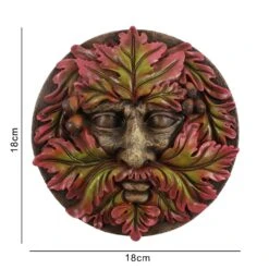 Wandornament - Green Man Round Face -Droomcadeauwinkel TM 366172
