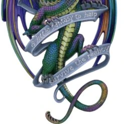 Wandornament - Sometimes Rainbow Dragon Scroll - Anne Stokes -Droomcadeauwinkel b5626t1 5