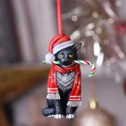 Hangend Ornament - Candy Cane Cat - Lisa Parker 15 Hangend Ornament - Candy Cane Cat - Lisa Parker -Droomcadeauwinkel b5782u1 7