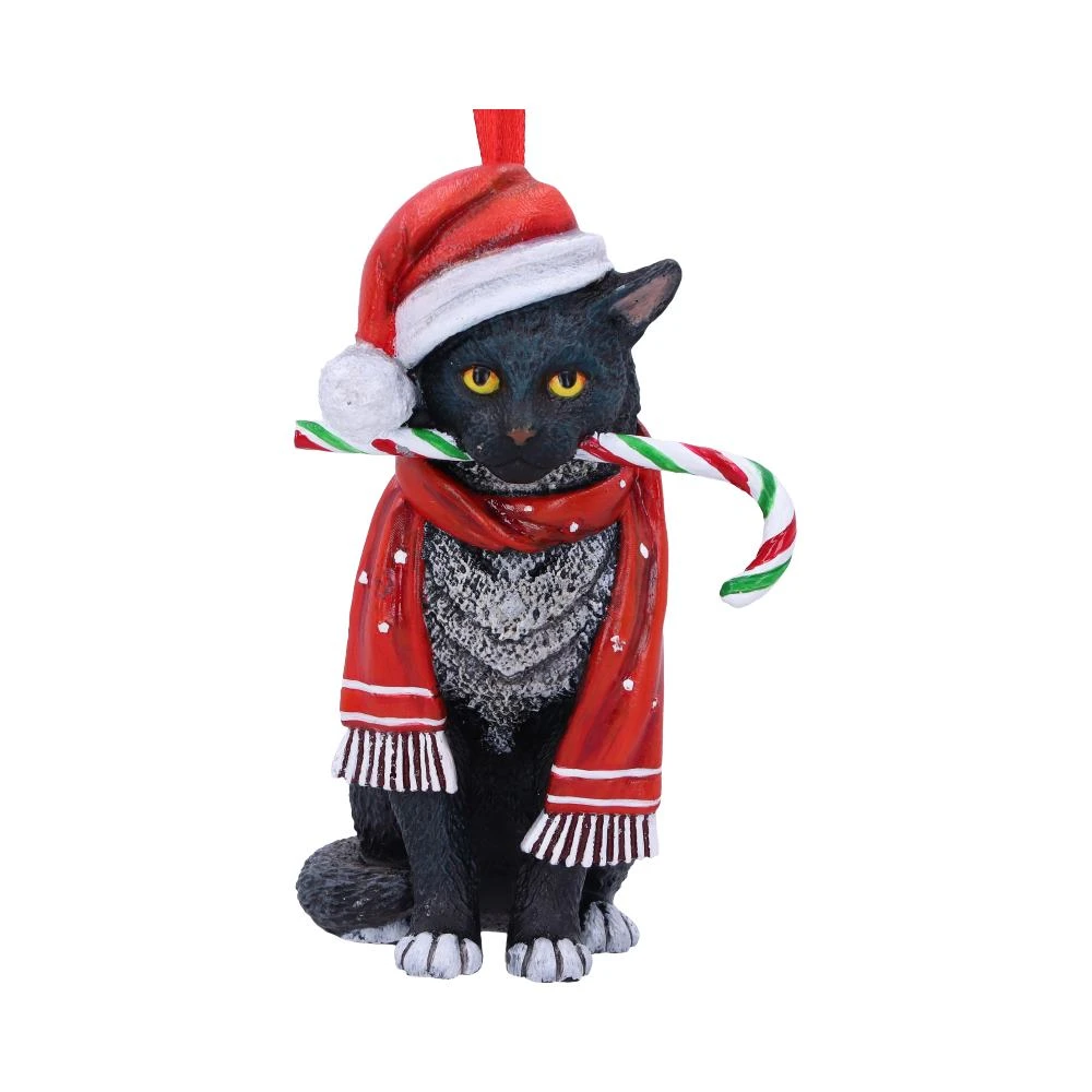 Hangend Ornament - Candy Cane Cat - Lisa Parker 3 Hangend Ornament - Candy Cane Cat - Lisa Parker